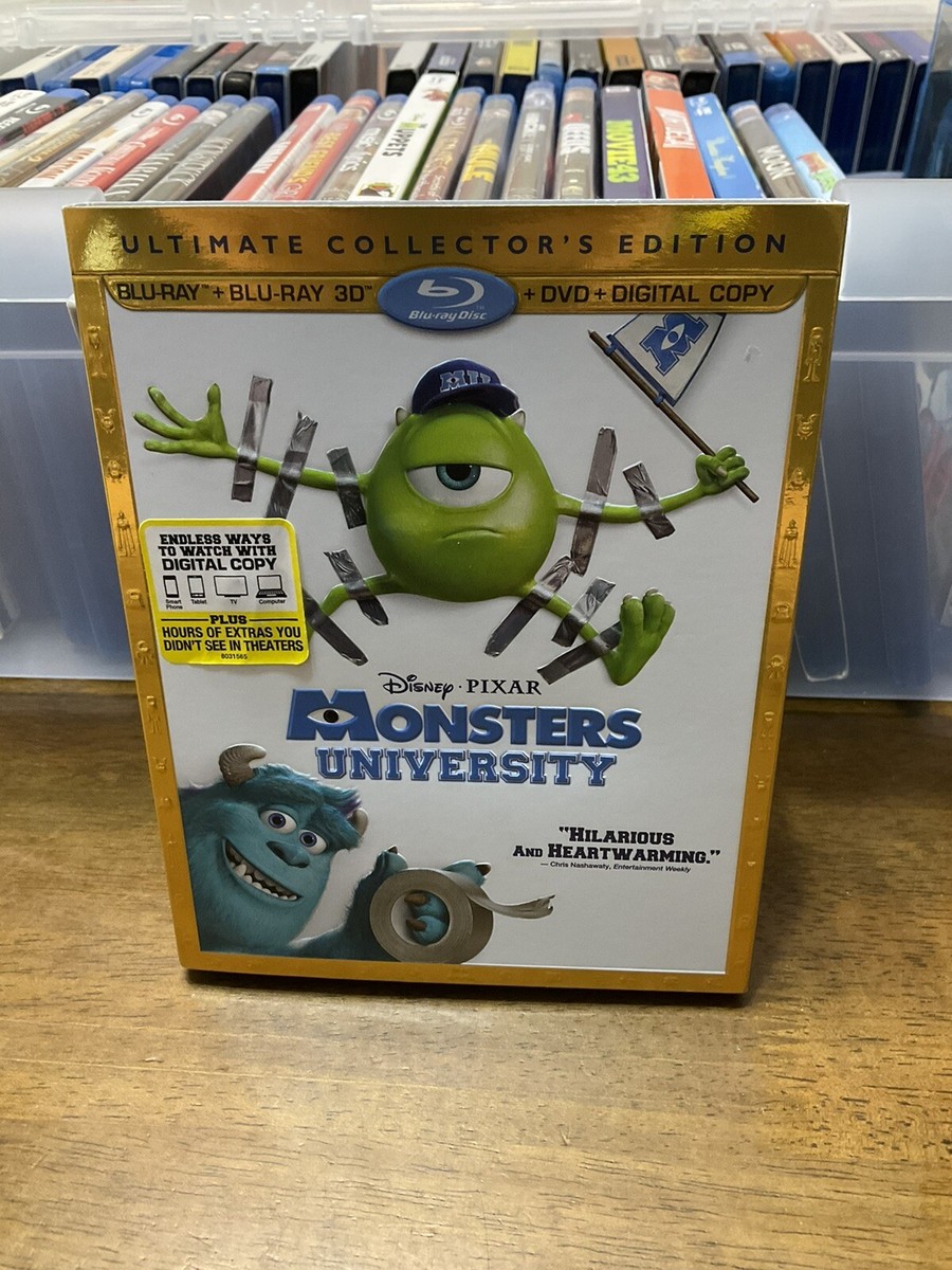 Monsters University 3D (Blu-ray 3D,Blu-ray/DVD, 2013) w Monsters University 3D (Blu-ray 3D,Blu-ray/DVD, 2013) w