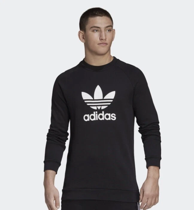 Adidas trefoil crew clearance neck sweatshirt mens