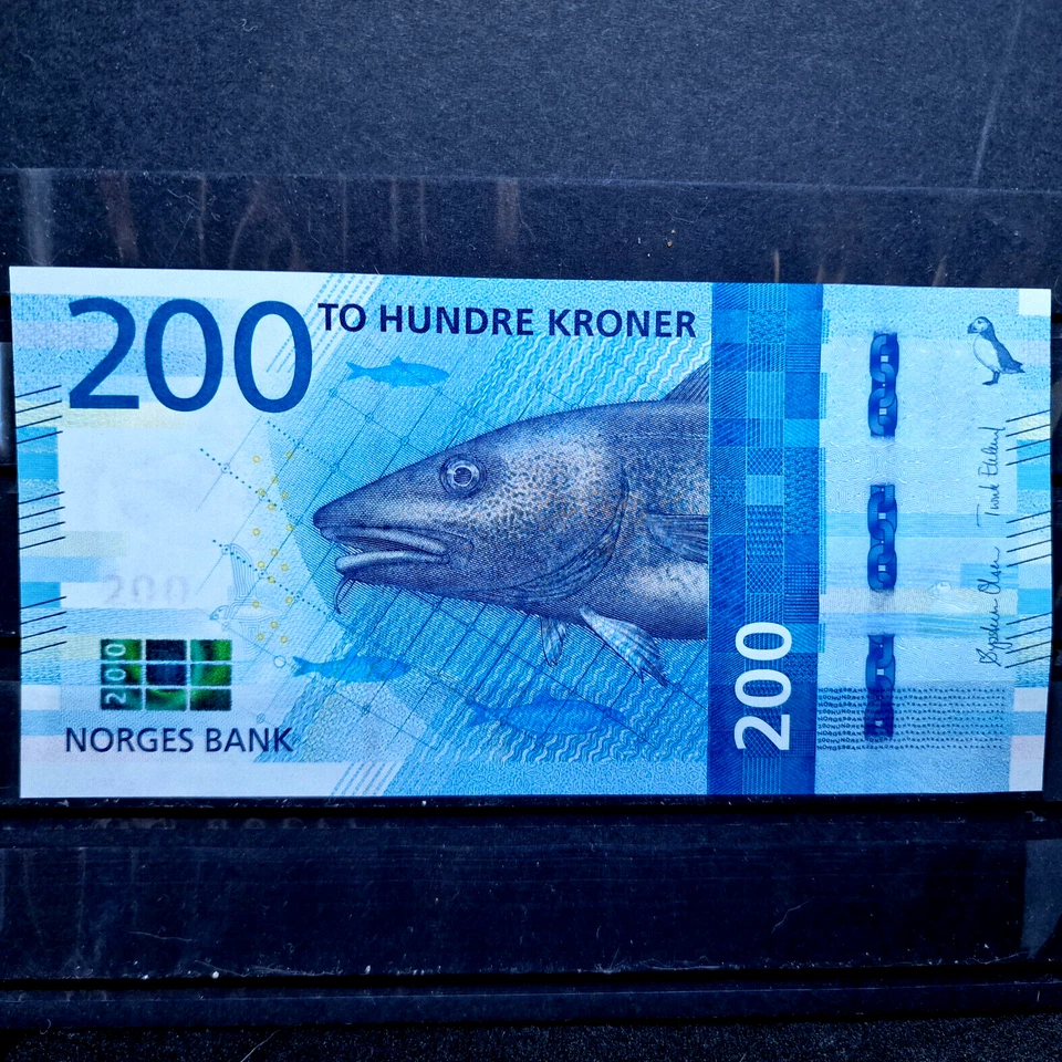 Norway 2016 Koner Banknote - Fish - 100% UNC Bone - 200 Krones Money - Image 3 of 4