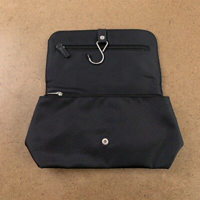 Men's Armani Code Black Fold Over Zip Closure Hangable Travel Bag