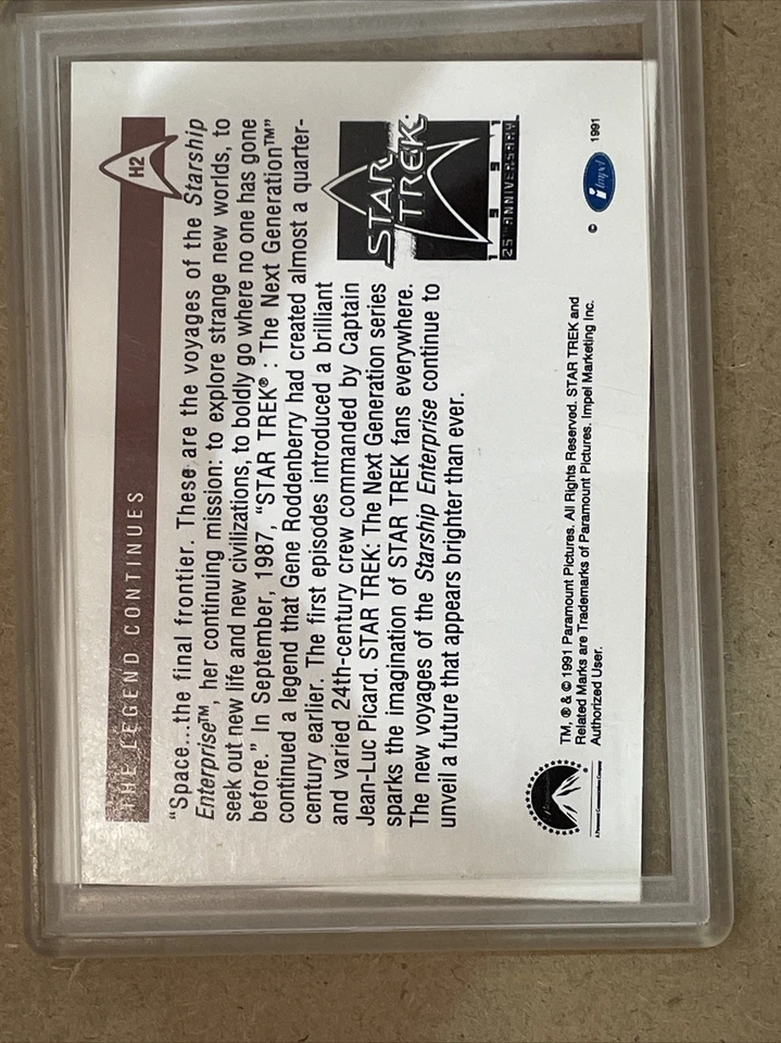 1991 Impel Star Trek 25th Anniversary Holograms The Legend Continues #H2 06st - Image 4 of 4