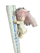 RARE Vintage Russ Berrie & Co Retired  4.5" Cloth 'CLIP-ON' Nurse