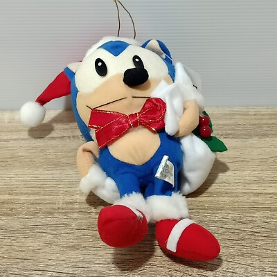● ソニック SEGA ドリームキャスト ぬいぐるみ 当時物 希少 1992 Sega Sonic the Hedgehog Vintage Christmas Santa Plush Toy 1992
