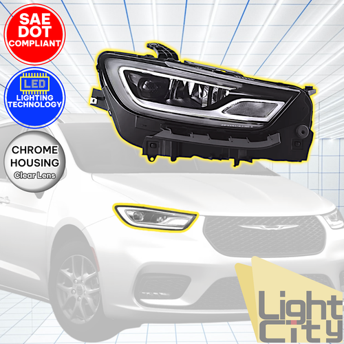 Headlights: 10 LED Projector Headlight w/ LED Sequential Turn/DRL f