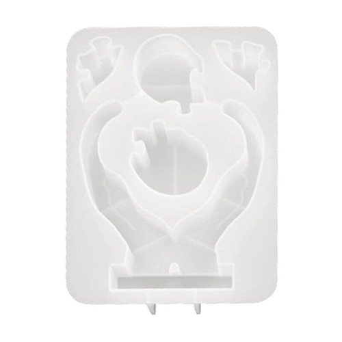 Epoxy Silicone Mold Hands Holding Heart Puzzle Jewelry Mold for