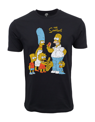 #ad #x27;93 THE SIMPSONS BLACK GRAPHIC T SHIRT $13.99