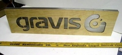 BURTON snowboard 2005 GRAVIS footwear BIG metal/wood display New Old Stock
