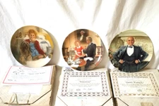 Knowles Annie & Sandy / Tomorrow / Daddy Warbucks Collector Plate Lot of 3 COA