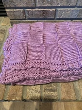 Beautiful Heavy hand knit Child Baby throw blanket