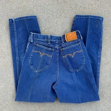 Vintage 70s 80s Wrangler High Rise Straight Leg Embroidered Western Jeans