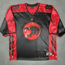 VTG  Thundercats Jersey Adult 2XL Black Red Athletic Fit #83 Warner Bros. Mens