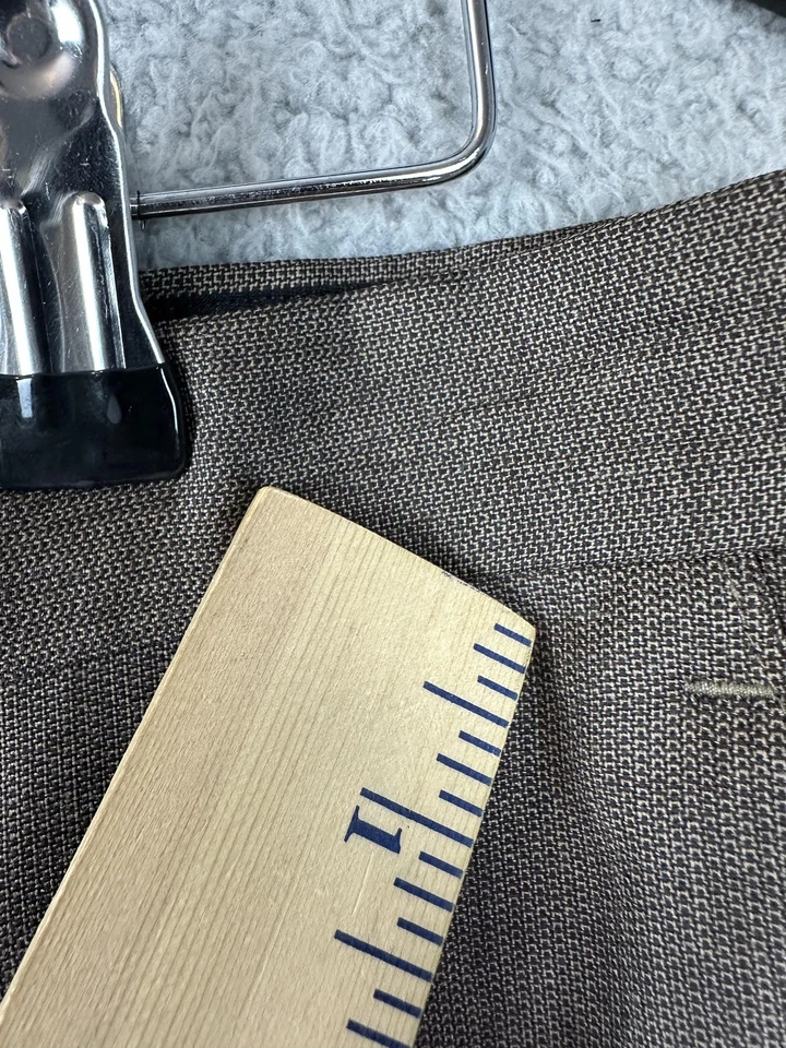 Linea Naturale Dress Pants Mens 34 Brown 100% Wool Flat Front Made in Italy Men - Image 4 of 4