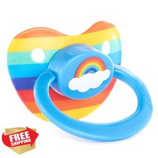 Littletude Pacifier Rainbow Silicone Large Handle Big Shield
