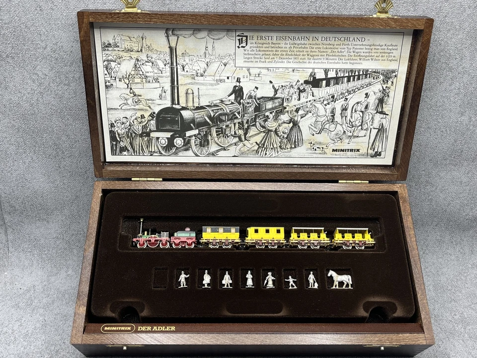 Spur N MINITRIX Zug-Set "Der Adler"  in Holzbox  #501