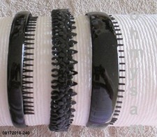 CLOSEOUT 1 1 1 NEW BLACK COLOR PLASTIC HARD HEADBAND DOUBLE COMB / MIX STYLE