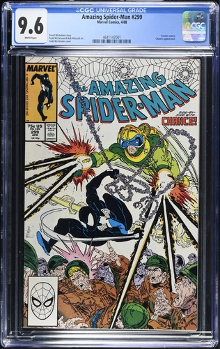 AMAZING SPIDER-MAN #299 - cgc 9.6 - WHITE PAGES - Marvel/1988