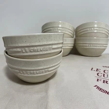 Le Creuset Shiny Stone Rice Bowl Set of 2 4.7in Cream