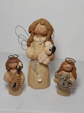 Set Suzi Skoglund Blossom Bucket Angels & Animals Figurines Puppy Bee Bird READ