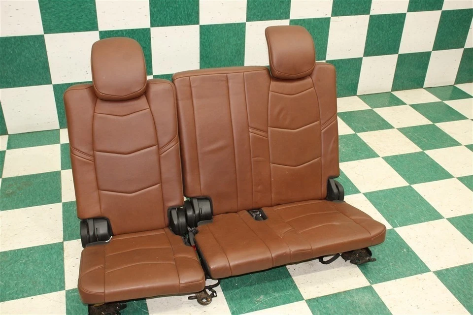 15' ESCALADE Brown Leather Rear Back Third 3rd Row Power Folding Seat Assembly Foto 3 de 4