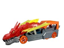 Hot Wheels City Dragon Launch Transporter Car Hauler Truck Toy Mattel GTK42