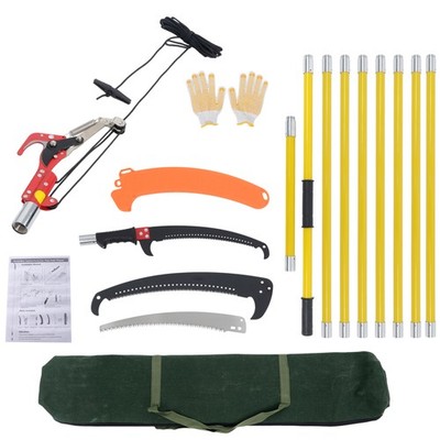 30ft Tree Pruner Scissor Saw Adjustable Extension Branch Trimming Gardening New