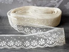 4 Yards of Ivory Trim Lace, 1 Inch Wide 35