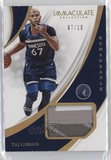 2018 Panini Immaculate Remarkable Memorabilia Gold 7/10 Taj Gibson #RM-TGB 1f1i
