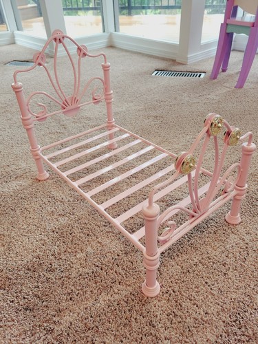 American Girl 2012 Doll Bed Retired Pink & Gold Metal Frame NO BEDDING
