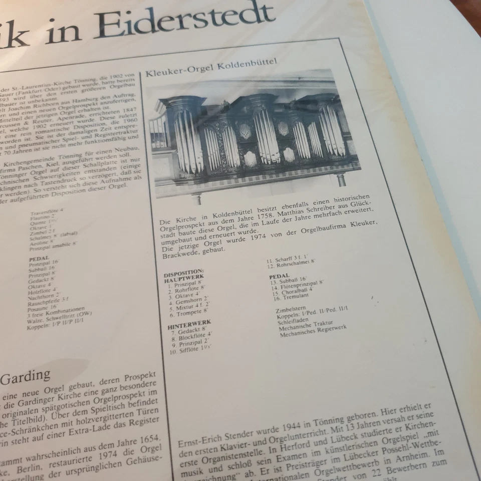 Kirchenmusik in Eiderstedt- Ernst Erich Stender u. Günter Beutling - vinyl lp - Bild 4 von 4