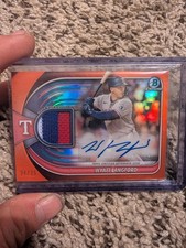 2025 Bowman Chrome Baseball Wyatt Langford Autograph Relic /25
