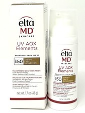 Elta MD UV AOX Elements Broad Spectrum SPF 50 Tinted Sunscreen 1.7oz Exp:06/2027