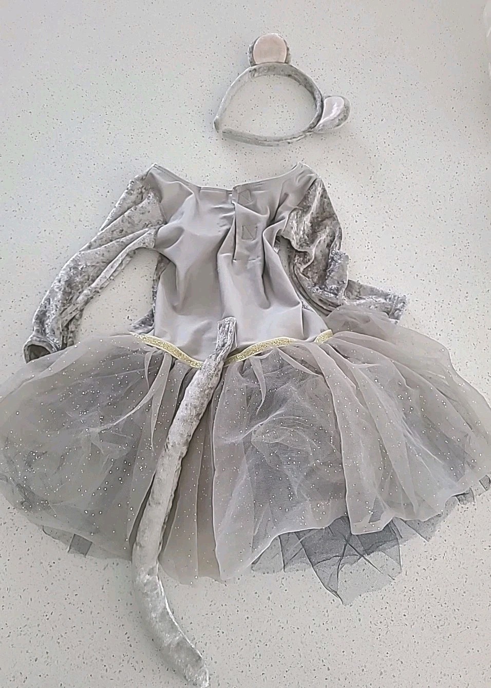 Grey Mouse Dressing Up Outfit, Aged 2-4 Yrs. All In One Tutu Dress And Headband image 4
