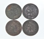 Lot of 4 STRONG Liberty 1882 1888 1887 1888 Indian Head Cent Lot *011