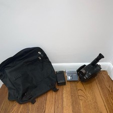 JVC Camcorder w/ SONY Tape, Rechargeable Battery Adapter, Bag