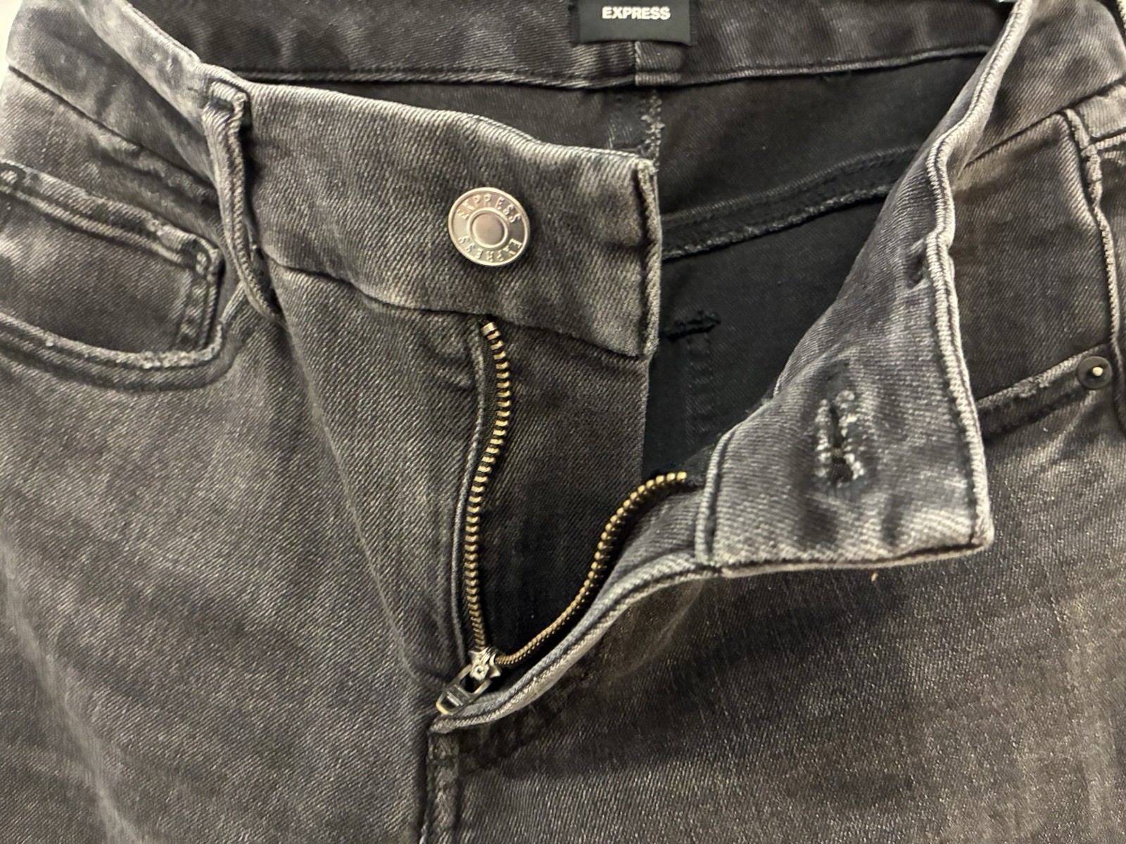 Express Women's Solid Black Skyscraper Mid Rise U… - image 4