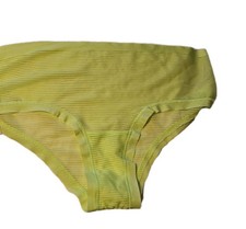 Victoria's Secret Cheeky Seamless Sheer Striped Neon Green Low Cut Panties S/P