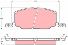 Bremsbelagsatz Scheibenbremse TRW GDB798 für TOYOTA LEXUS CAMRY CELICA ES CARINA