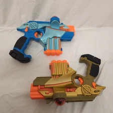 Nerf Tiger Lazer Tag Phoenix LTX Blaster Guns Blue & Gold Set Tested