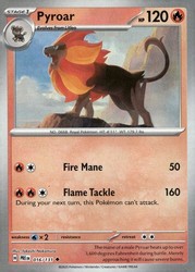 Pyroar 016/131 Prismatic Evolutions Master Ball Pattern Holo