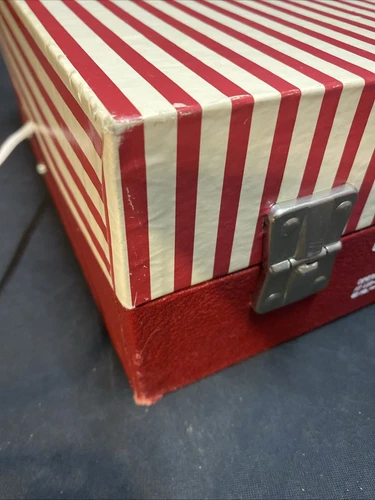 Imperial Party Time Record Player Model 100 Turntable Red White Rainbow Works - Picture 13 of 16