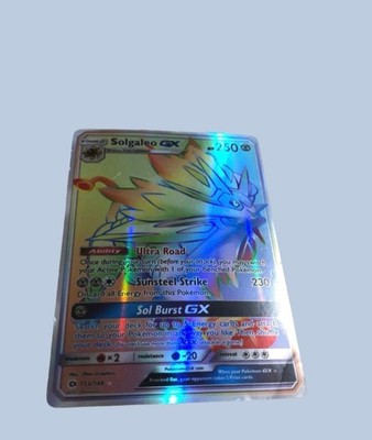 Pokémon Solgaleo-GX 155/149 Rainbow Rare Secret Rare Sun & Moon  Card