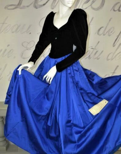 Vestidos Vintage Victoriano Laura Ashley Negro para Mujeres