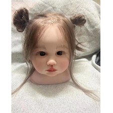 28" Reborn Baby with Hand-Rooted Hair Painted Kit DIY Part Brown Hair
