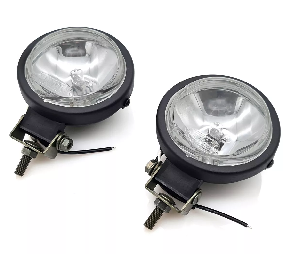 PAIR OF HALOGEN SPOT LIGHTS VINTAGE CLASSIC CAR BIKE H3 12V BULBS