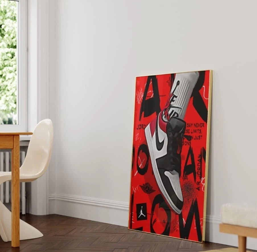 Set of 3 Nike Air Jordans Art pieces canvas wall art home decor - image 4 of 4