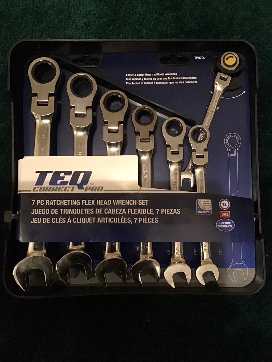 TEQ Correct Professional 7pc Flex Head Ratcheting Combination