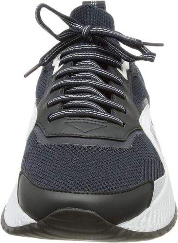 Trainers HUGO Mens Dark Blue Casual Sneakers With Logo - Atom Runn Size 11 - Picture 2 of 7