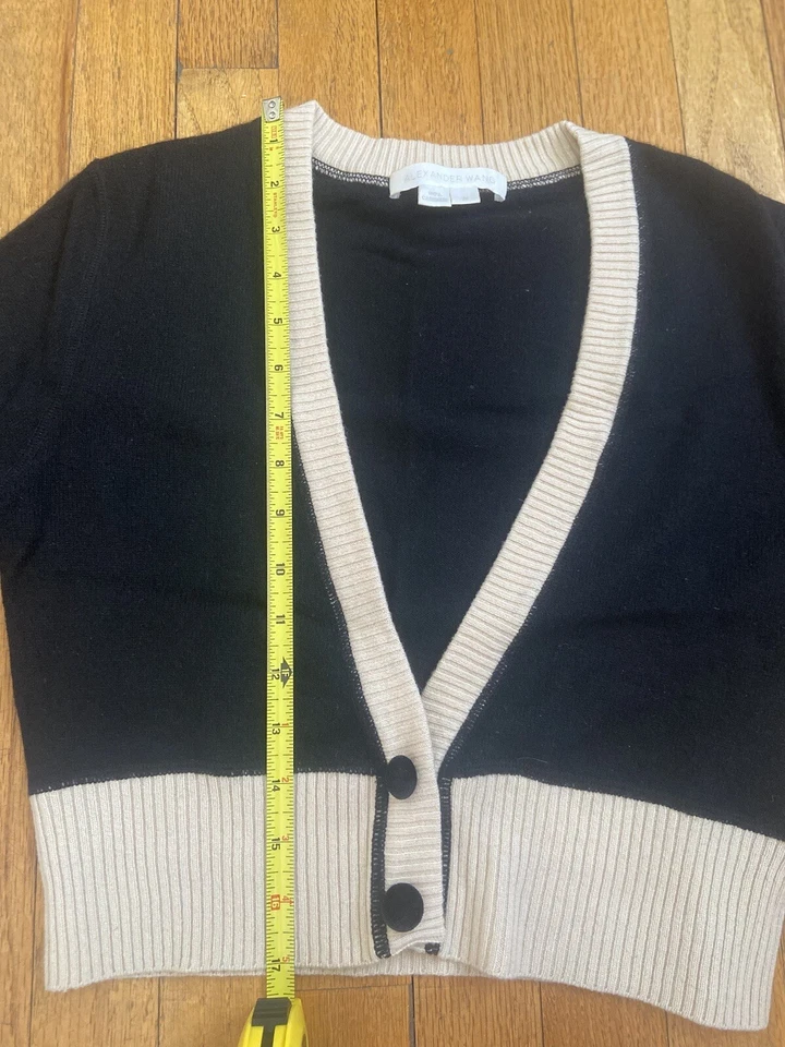 Cárdigan corto Alexander Wang M negro Foto 3 de 4
