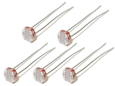 5 x LDR 5mm GL 5528 Fotowiderstand Arduino AVR Light Dependent Resistor