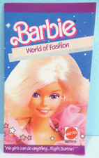 1985 Barbie World of Fashion Insert Booklet 22 Page Fold Out EXC